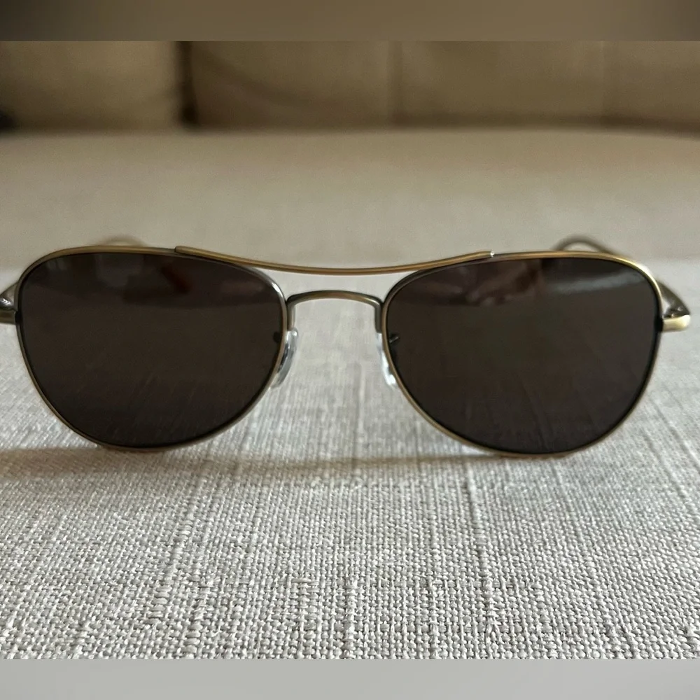 Oliver Peoples Kincaid Gold Aviator Sunglasses Petite Size
